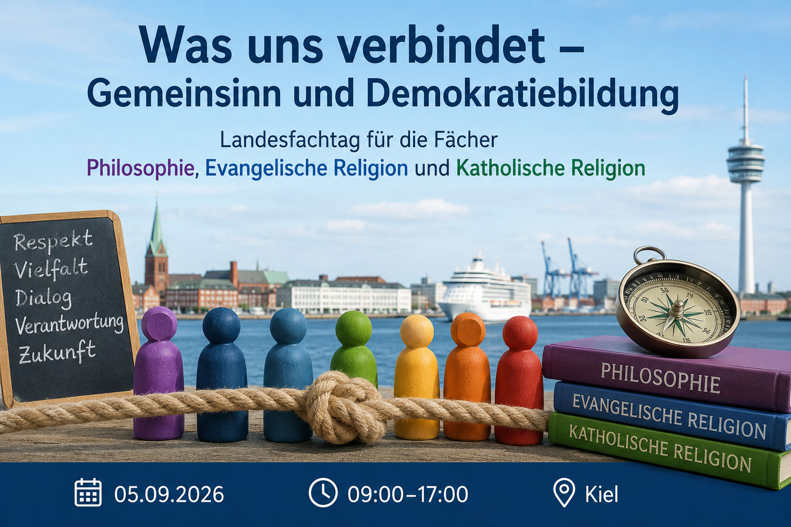 Landesfachtag für die Fächer Philosophie, Evangelische Religion und Katholische Religion: Was uns verbindet - Gemeinsinn und Demokratiebildung